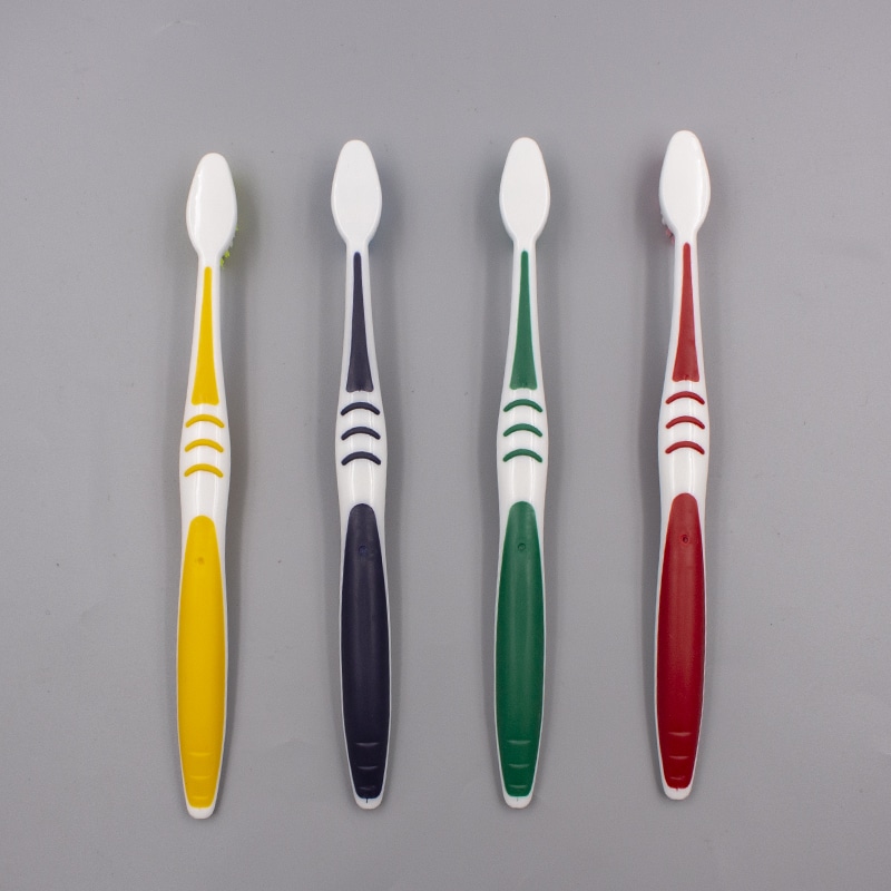 Cepillo de dientes para adultos de goma en forma de V